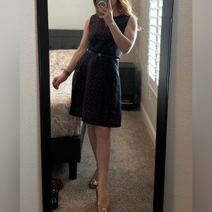 Tommy Hilfiger Dress Size 0 Navy Red Sleeveless